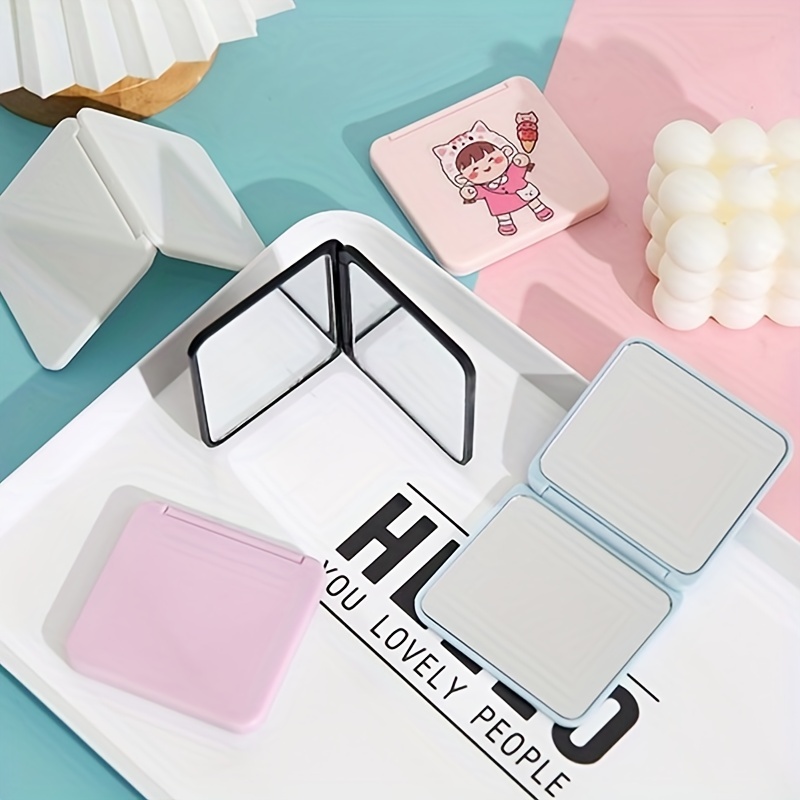 Square Vanity Mirror 1X2X Magnification Foldable Makeup Mirror