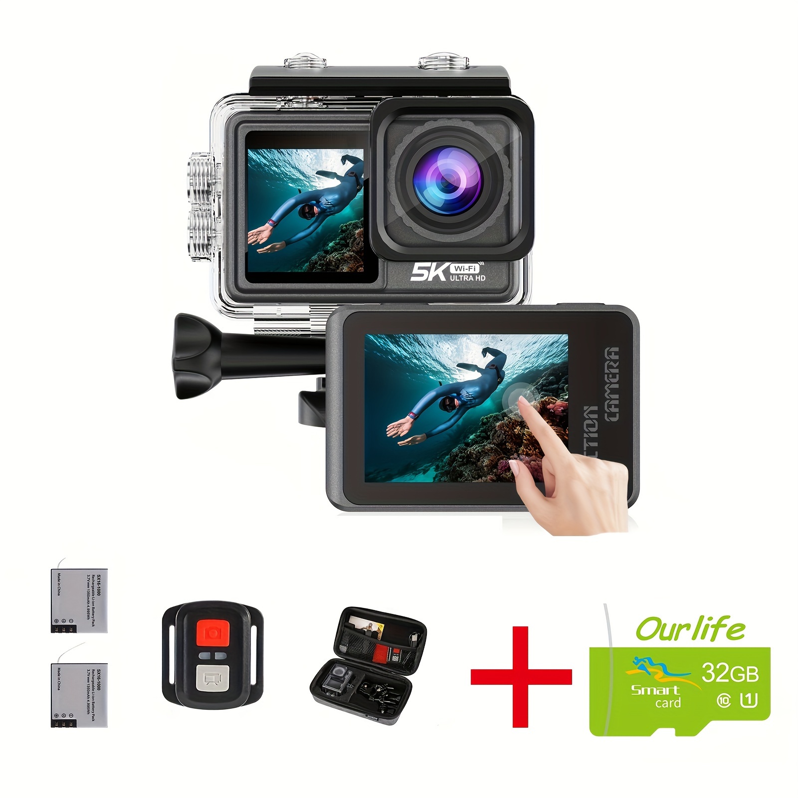 Caméra Action Cam 5K avec accessoires