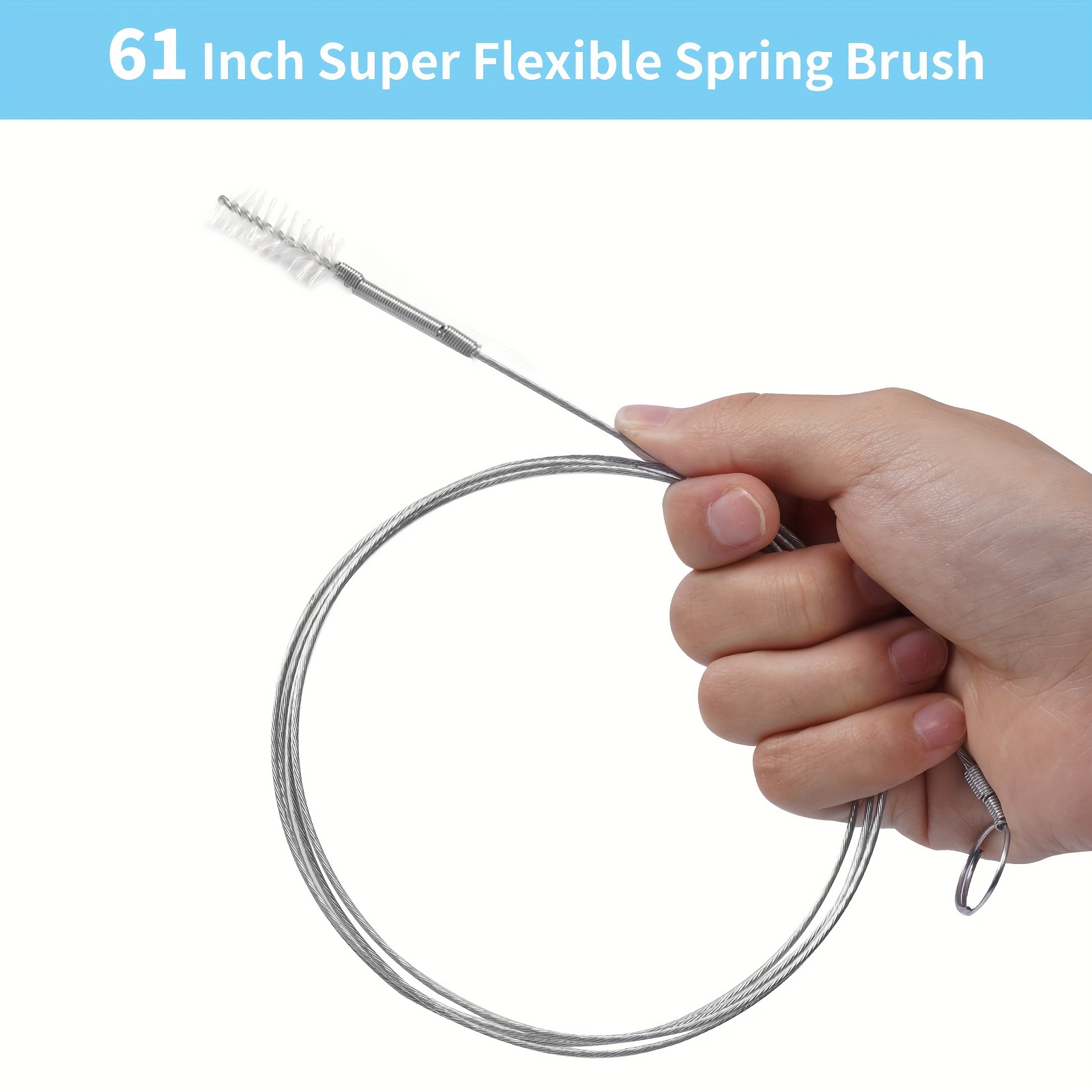 Flexible Drain Brush, Extra Long Pipe Cleaning Brush, Slim Hose