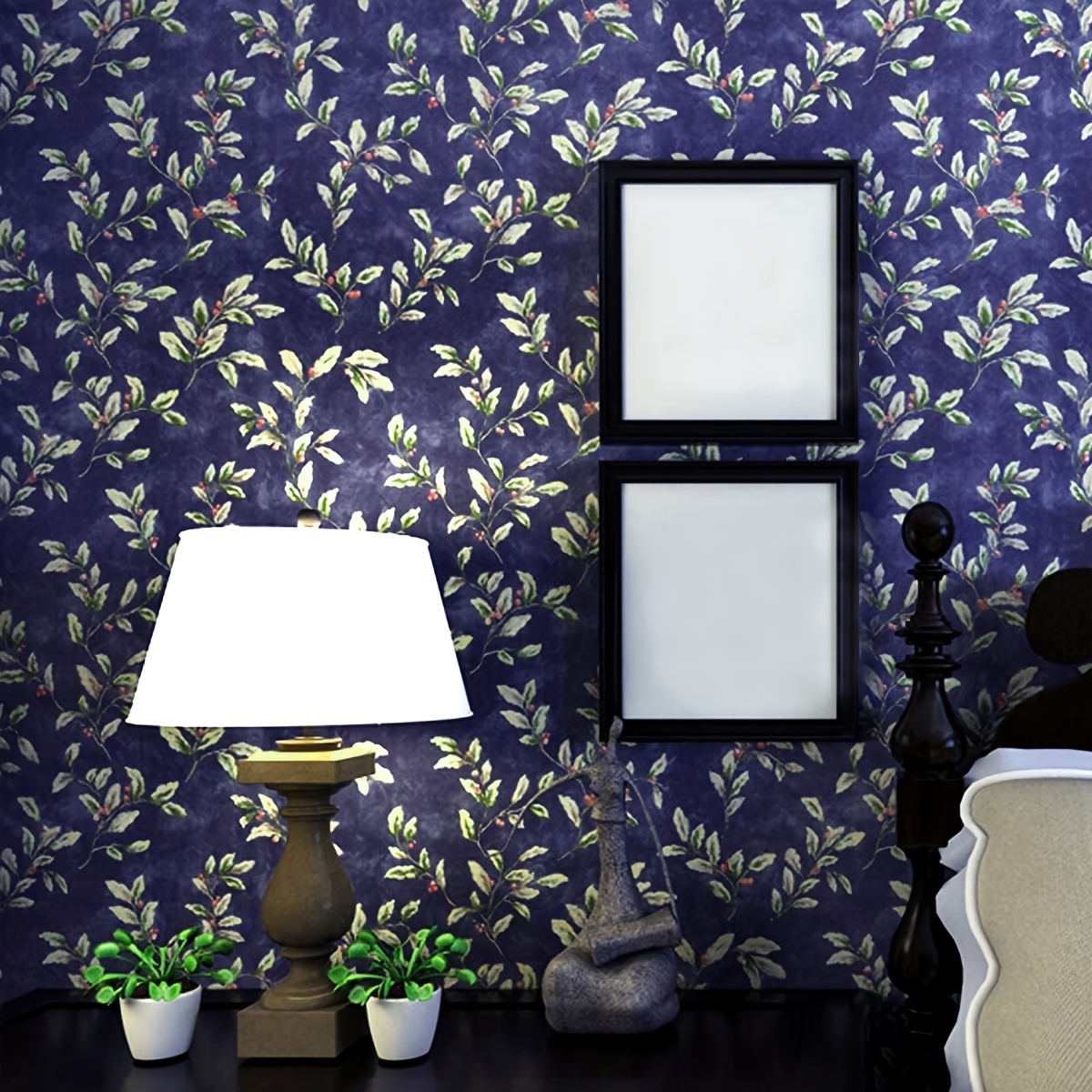 Still New Home Dark Blue Contact Paper Decorative Wallpaper