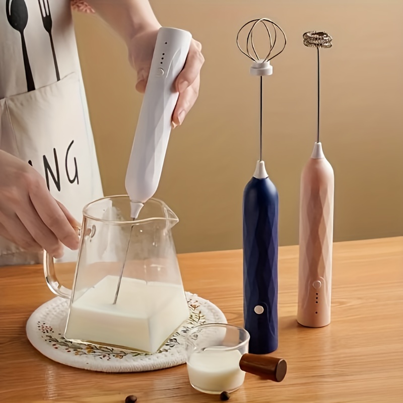 Electric Whisk Charging Cream Blender Milks Stir Stainless Steel Stir Stick  for Coffee New