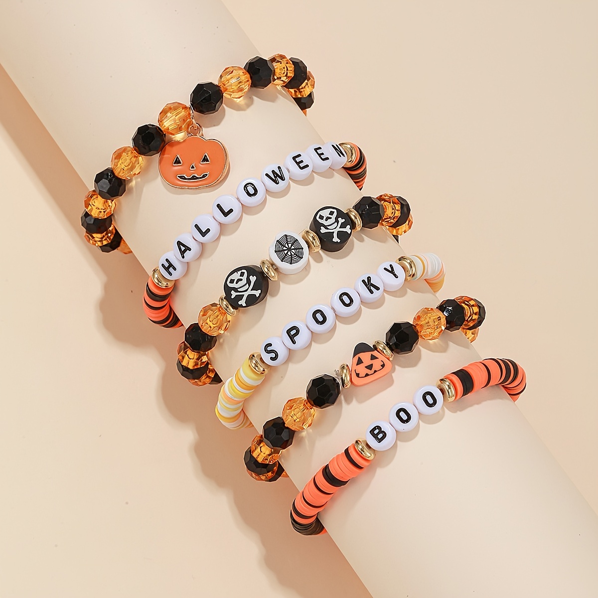 Halloween Beads for Bracelets Making Kit with Halloween Charms, DIY Skull  Beads for Jewelry Making Kit for Adults Bracelets String for Girls Jewelry  Making Supplies
