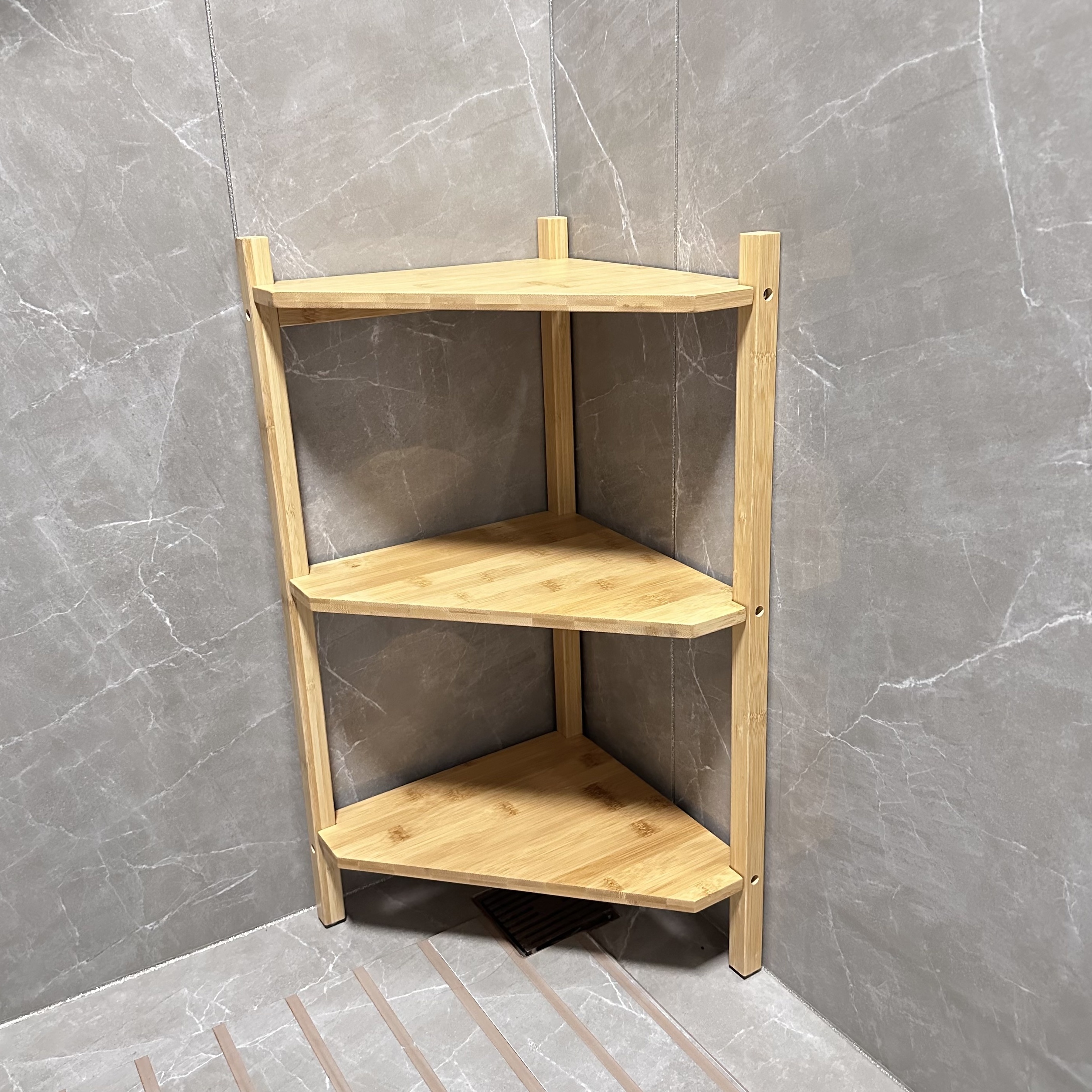 Bamboo Bathroom Shelf Simple Bathroom Shelves Bathroom - Temu