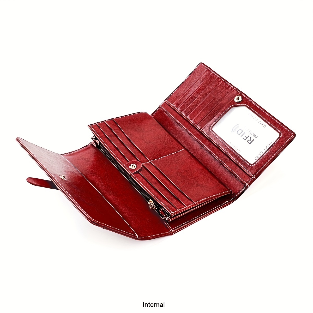 Fashion Women Genuine Leather Wallet Real Cowhide Leather Women