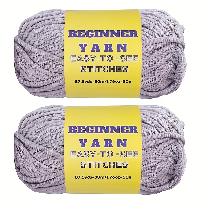  Fedmut Easy Yarn for Crocheting, 200g Yards Crochet Yarn for  Beginners with Crochet Hook, Thick Chunky Yarn with Easy-to-See Stitches  for Dolls, Bags and Beginners Crocheting (Glitter Pink) : Everything Else