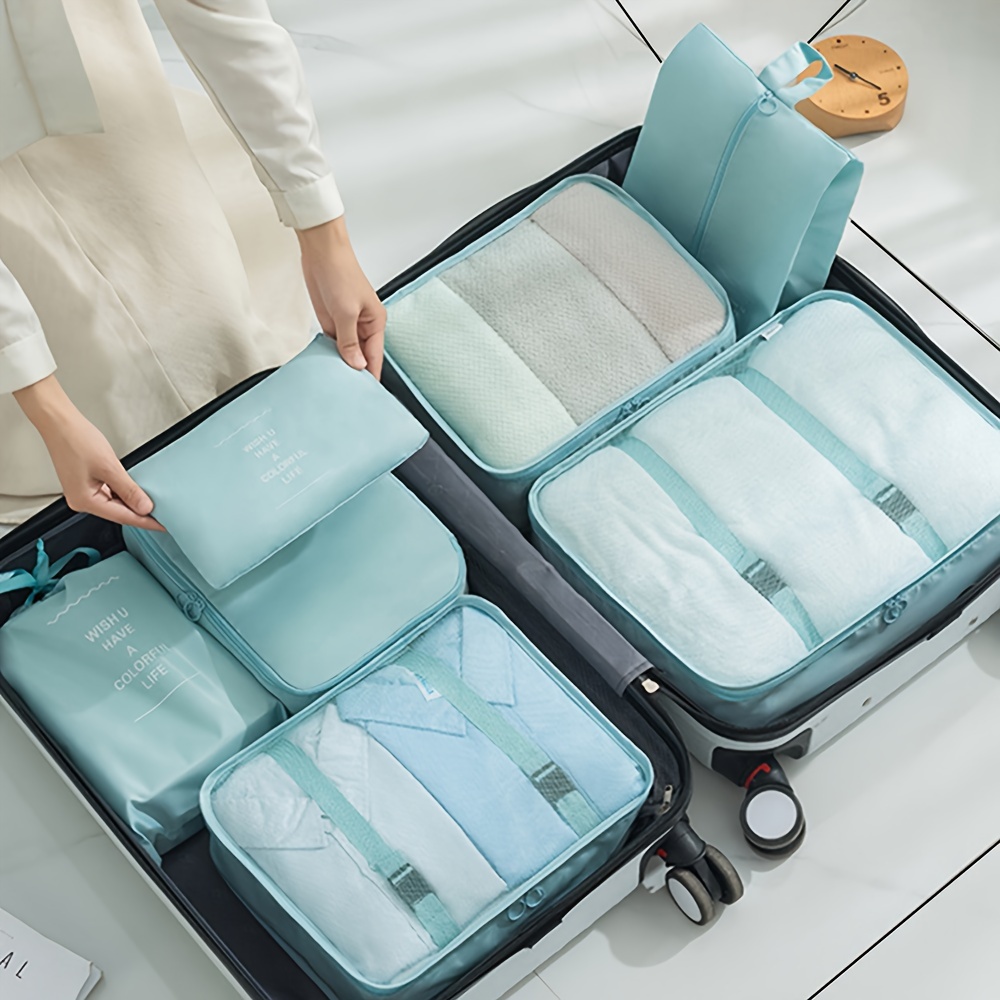 Travel Luggage Bag Set Solid Color Multifunctional Underwear - Temu