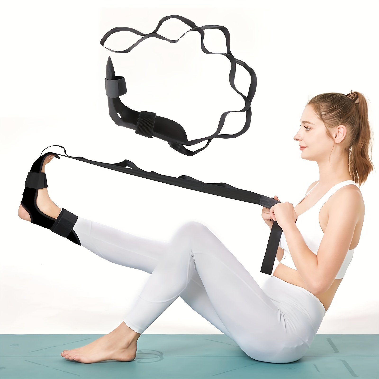 Stretch Strap Yoga Pilates Physical Therapy Resistance Bands - Temu Canada