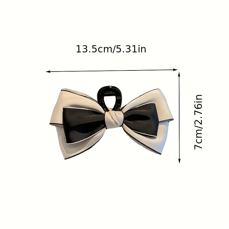 1pc/2pcs Fashionable And Elegant Double-Sided Large Bow Hair Additions Hairpin, Princess Temperament Shark Clip, Large High-End Versatile Women'S Hair Additions Headwear