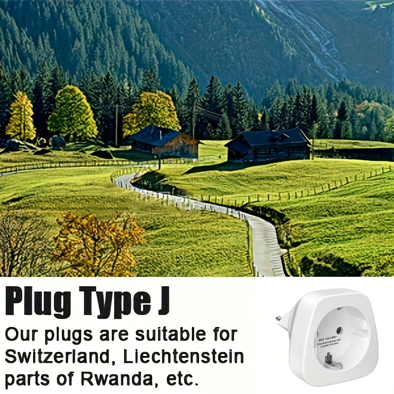  MAO YEYE enchufe suizo enchufe de la UE adaptador convertidor  suizo europeo enchufe de viaje Suiza Suisse 3 pines convertidor enchufe  eléctrico : Herramientas y Mejoras del Hogar
