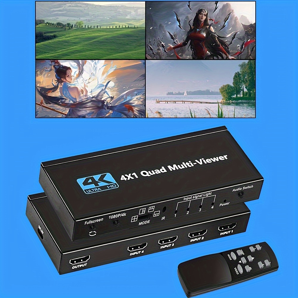 Conmutador HDMI, caja selectora de conmutador AB bidireccional de 2 entradas  y 1 salida HDMI