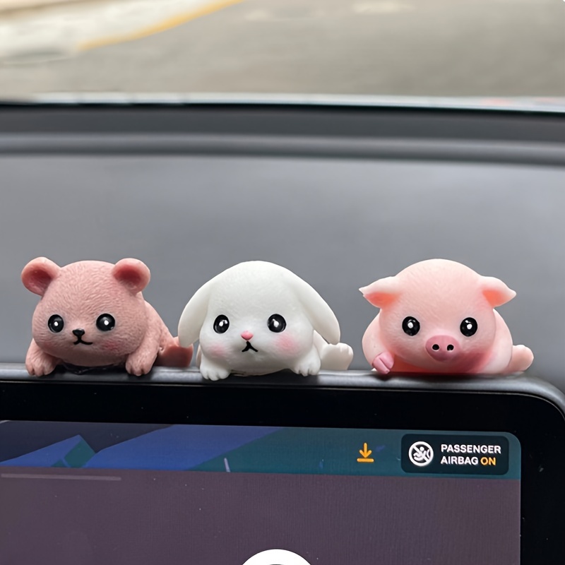 6pcs Resin Car Accessories Cute Bear Creative Car Center Console Doll Car  Interior Decoration Cake Baking Micro Landscape Crafts - AliExpress