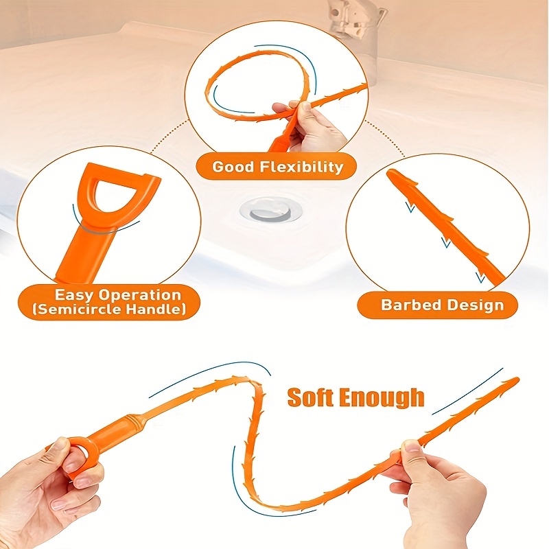 KMT 1PC 140cm/55inch Plumbing Snake Drain Auger with Crank,Flexible Sink  Pipe Snake,Drain Clog Remover for Bathroom Kitchen Sink, Shower Drain