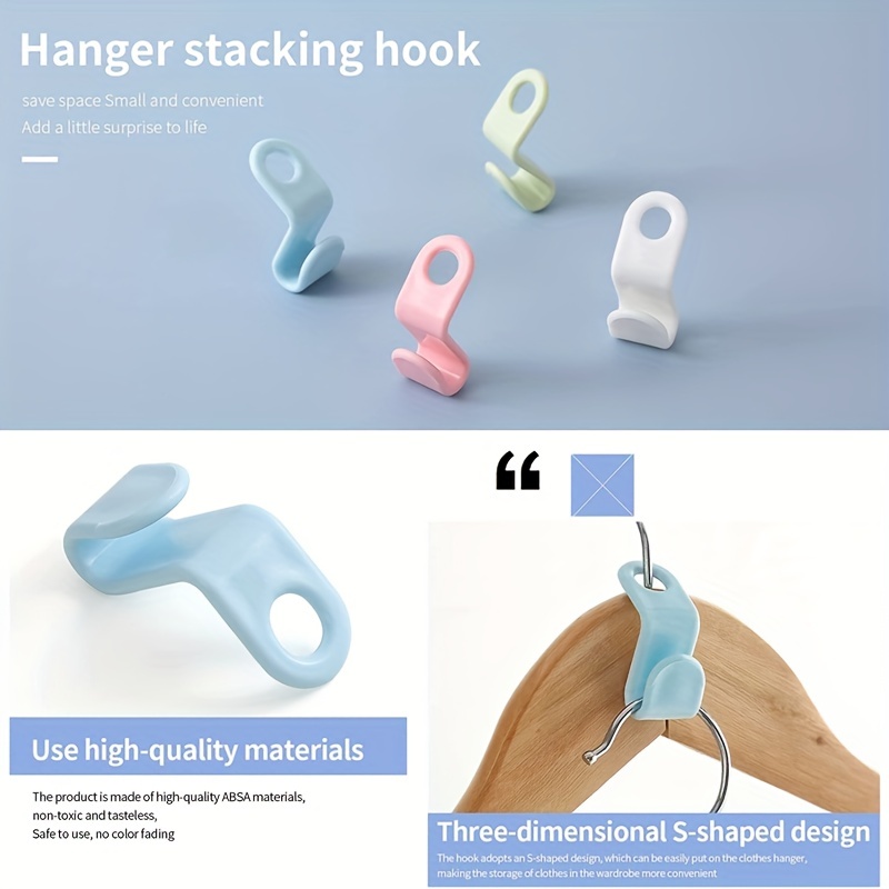 30pcs Clothes Hanger Connector Hooks Mini Cascading Stack For Closet  Wardrobe Space Saving