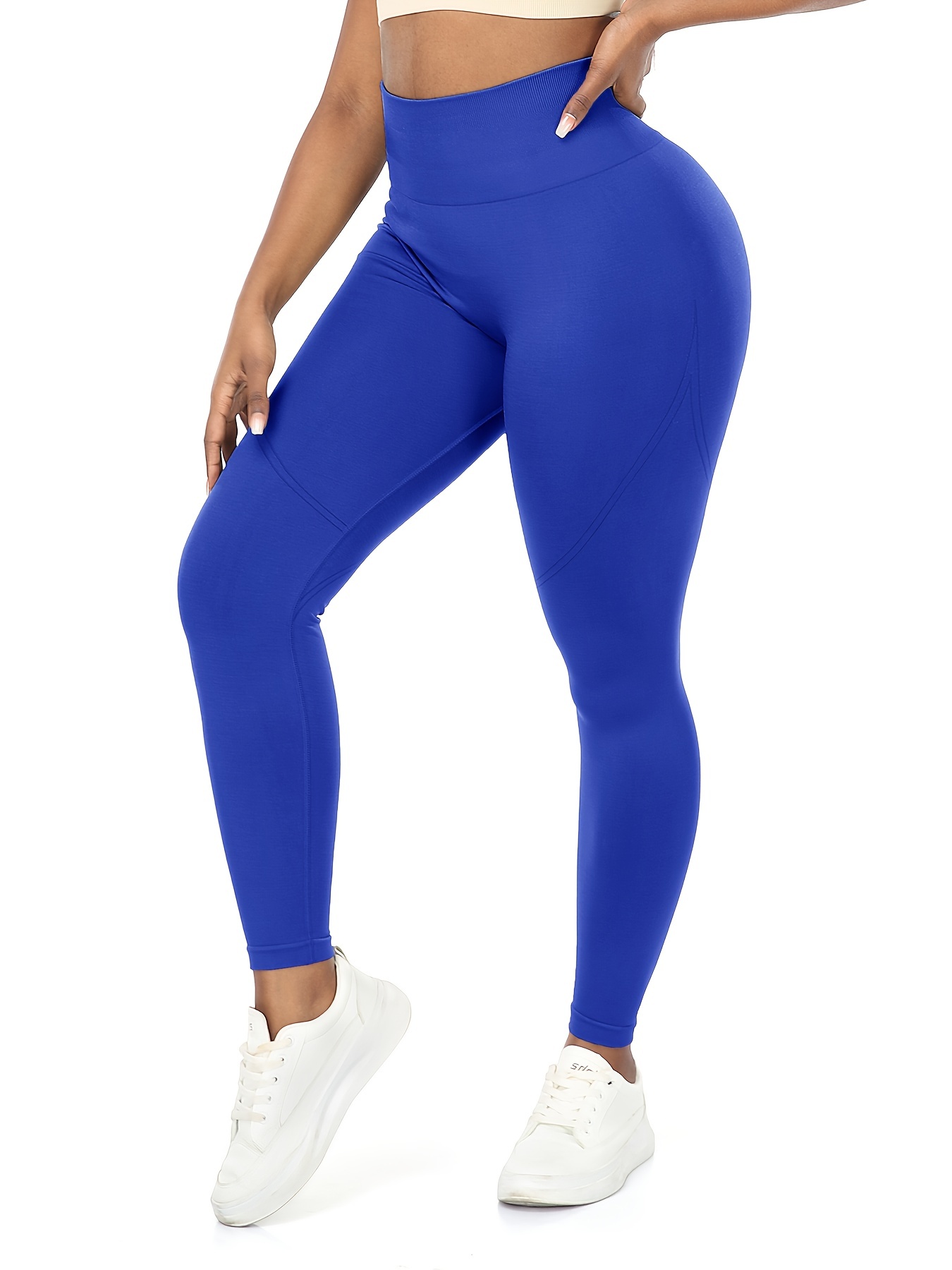 Buy SUUKSESS Women Scrunch Butt Lifting Seamless Leggings Booty High  Waisted Workout Yoga Pants, #2 Light Blue, Small at