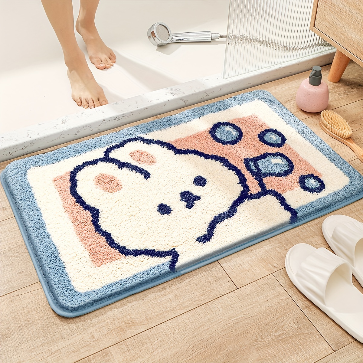 Cute Hello Kitty Pink Flower Smalls Large WC Kitchen Doormat Floor Mats  Carpet