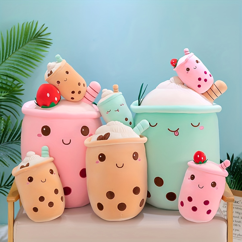 Carino Peluche Gelato Ripieno Peluche Bubble Tea Cuscino - Temu Italy