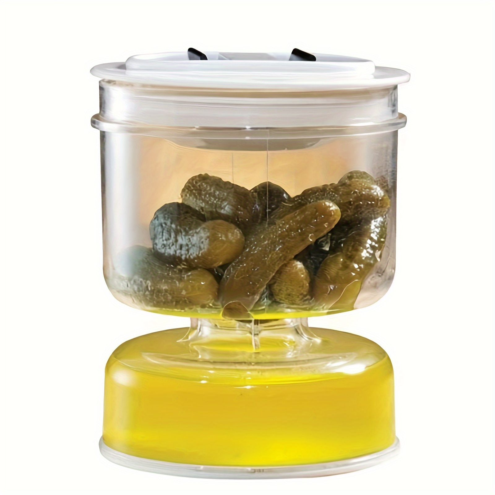 Pickle Jar With Strainer Flip Pickle Container For Olives - Temu