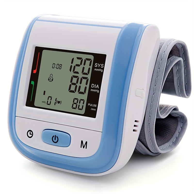 REHAVE Monitor de presión arterial de muñeca, máquina de presión arterial,  conversación automática, pantalla LCD grande, medidor de pulso digital de