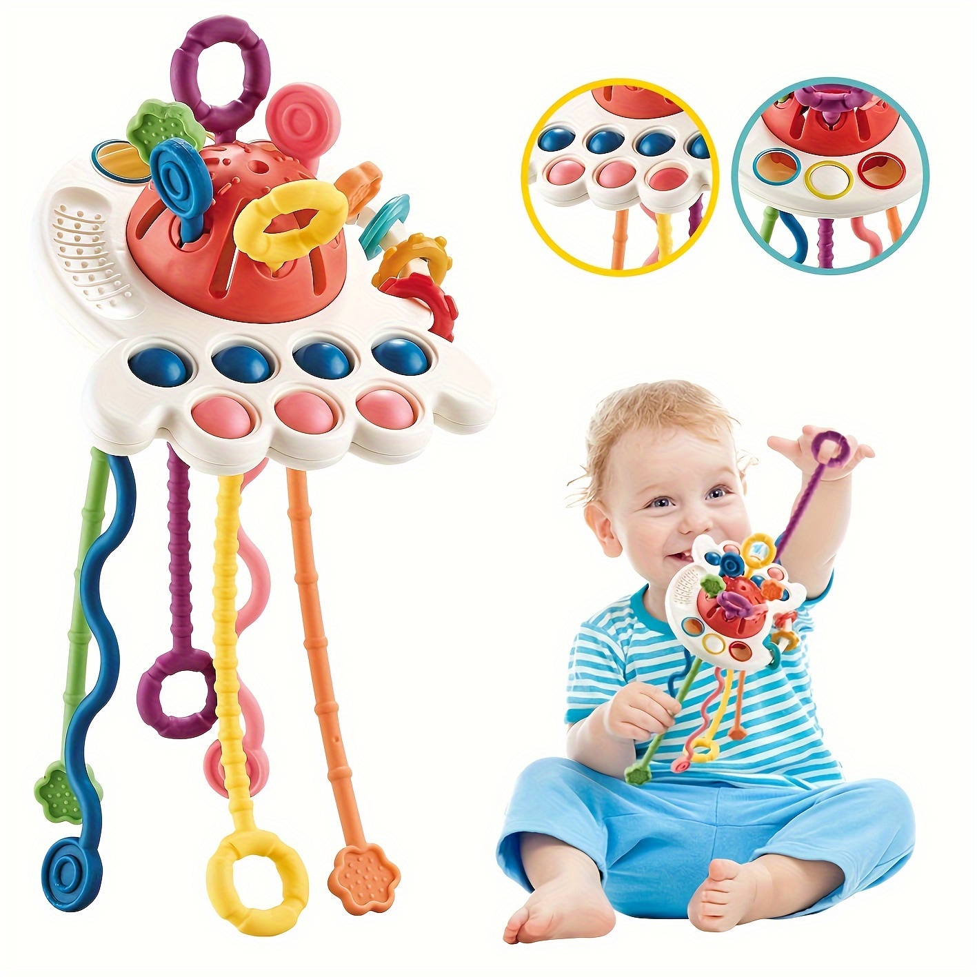 4 juguetes para bebés de 0 a 3 meses, color blanco y negro, de  alto contraste, juguetes Montessori para bebés de 0, 3, 6, 9 meses, juguetes  sensoriales suaves para bebés