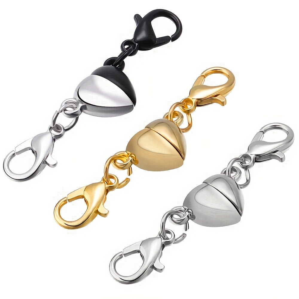 1/2/5pcs Round Magnetic Necklace Clasps Closures Bracelet Extender