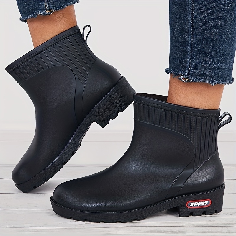 Women's Waterproof Ankle Boots Platform Comfortable Stylish Outdoor Rain Boots