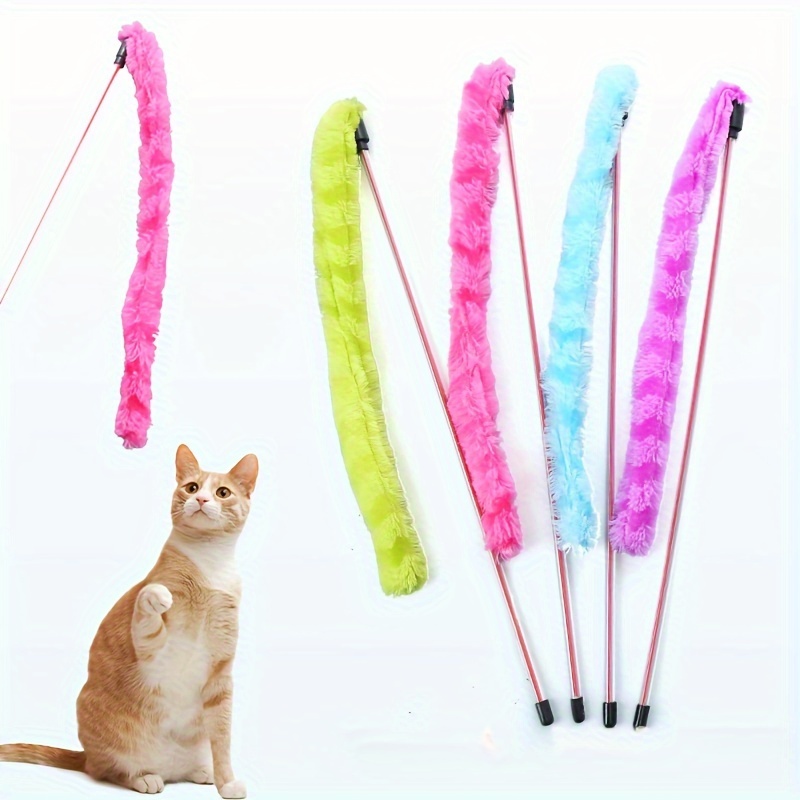 2 Pcs/set Pet Cat Teaser Toys with Bells Kitten Funny Retractable Rod Cat  Wand Toys Fishing Pole Pet Cat Toys Interactive Stick - AliExpress