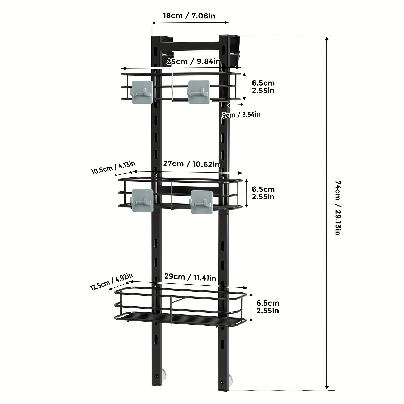 3-tier Space Aluminum Bathroom Storage Rack, Freestanding Bathroom  Rust-proof Shelves, Large Capacity Shower Caddy Shelf, Shampoo Shower Gel  Holder Organizer, Bathroom Accessories - Temu Oman
