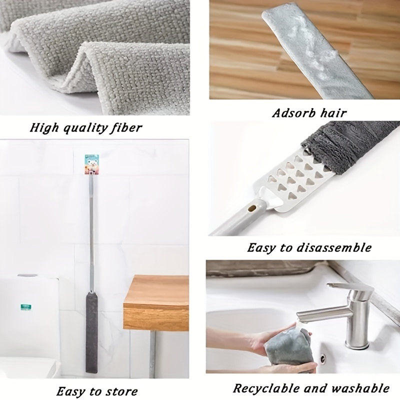 Retractable Gap Dust Cleaner,Retractable Dust Gap Cleaner,Removable and  Washable Telescopic Dust Collector,for Bedroom,Kitchen,Furniture Gap, Wet  and