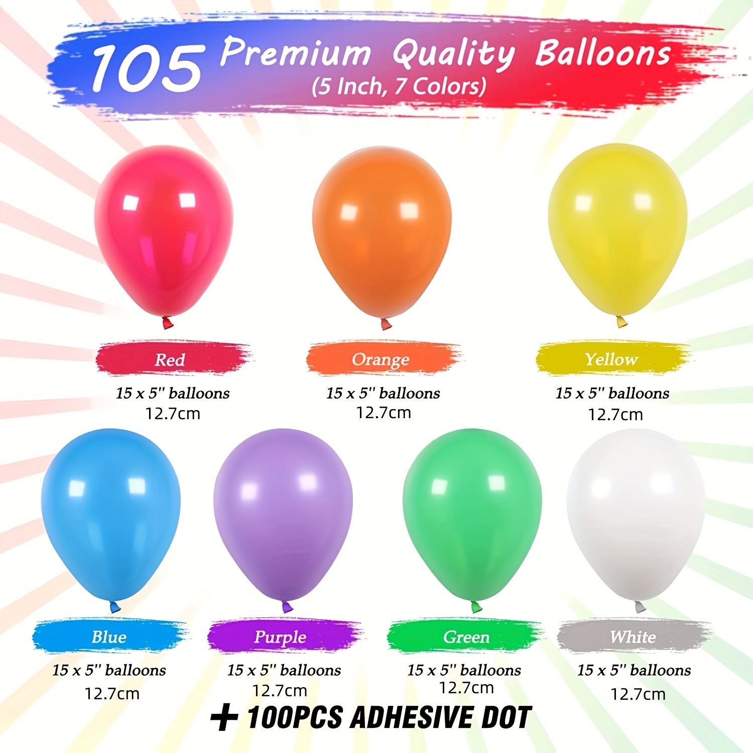  105PCS Colorful Balloons Assorted Colors, 10 Inches Bright  Colors Rainbow Party Balloon for Birthday Party Baby Shower Wedding Party  Rainbow Balloons : Toys & Games