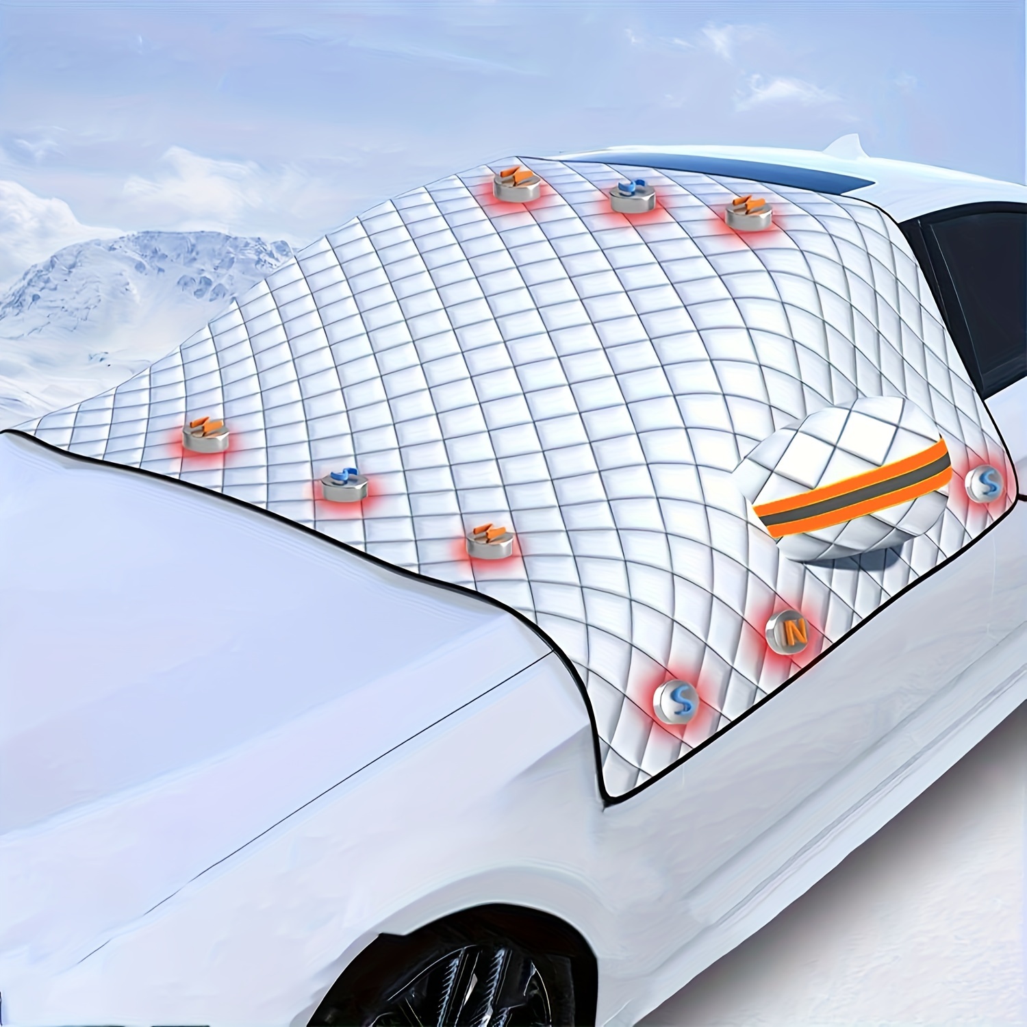 Couverture antigel magnétique pour voiture, couverture anti-glace,  protection de