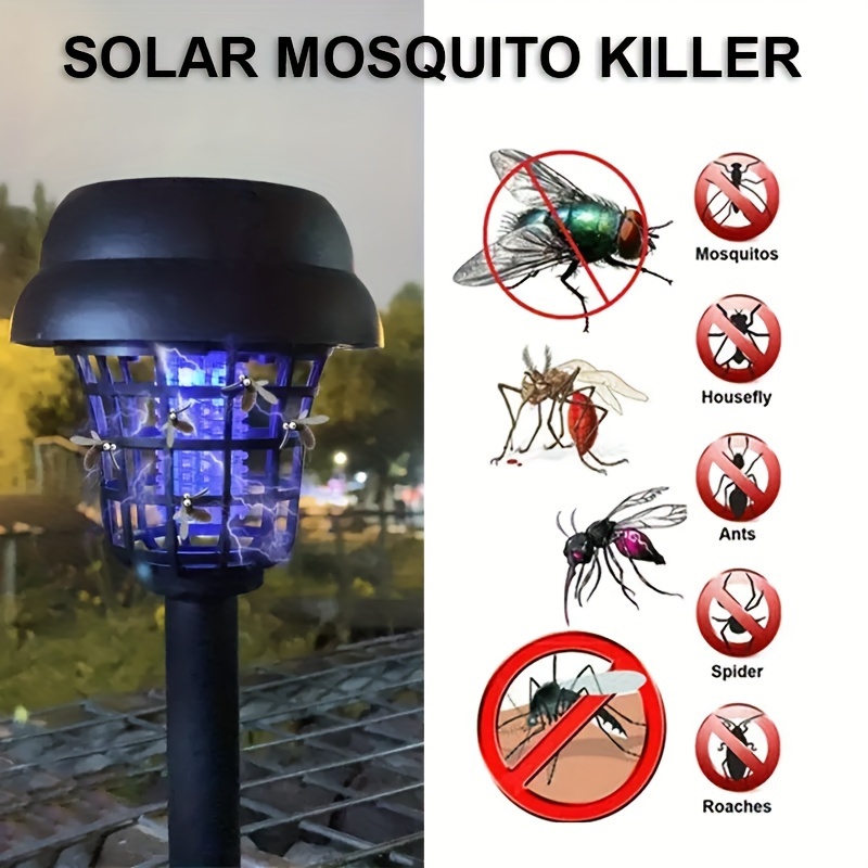 

1/2pcs, Outdoor Solar Mosquito Repellent Lamp, Solar Lawn Lamp, Park Lawn, Courtyard Road, Insect Repellent And Mosquito Repellent