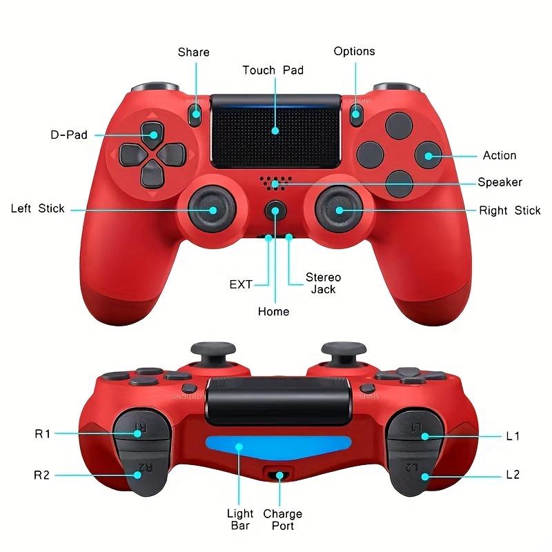 Controlador inalámbrico Ps4 Joystick de juego Bluetooth para Playstation 4  Pro / Slim Dualshock 4 Gamepad