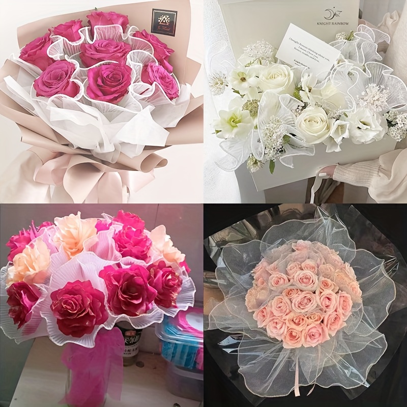 1Pcs Tissue Paper Flower Bouquet Wrapping Paper Gift Packaging