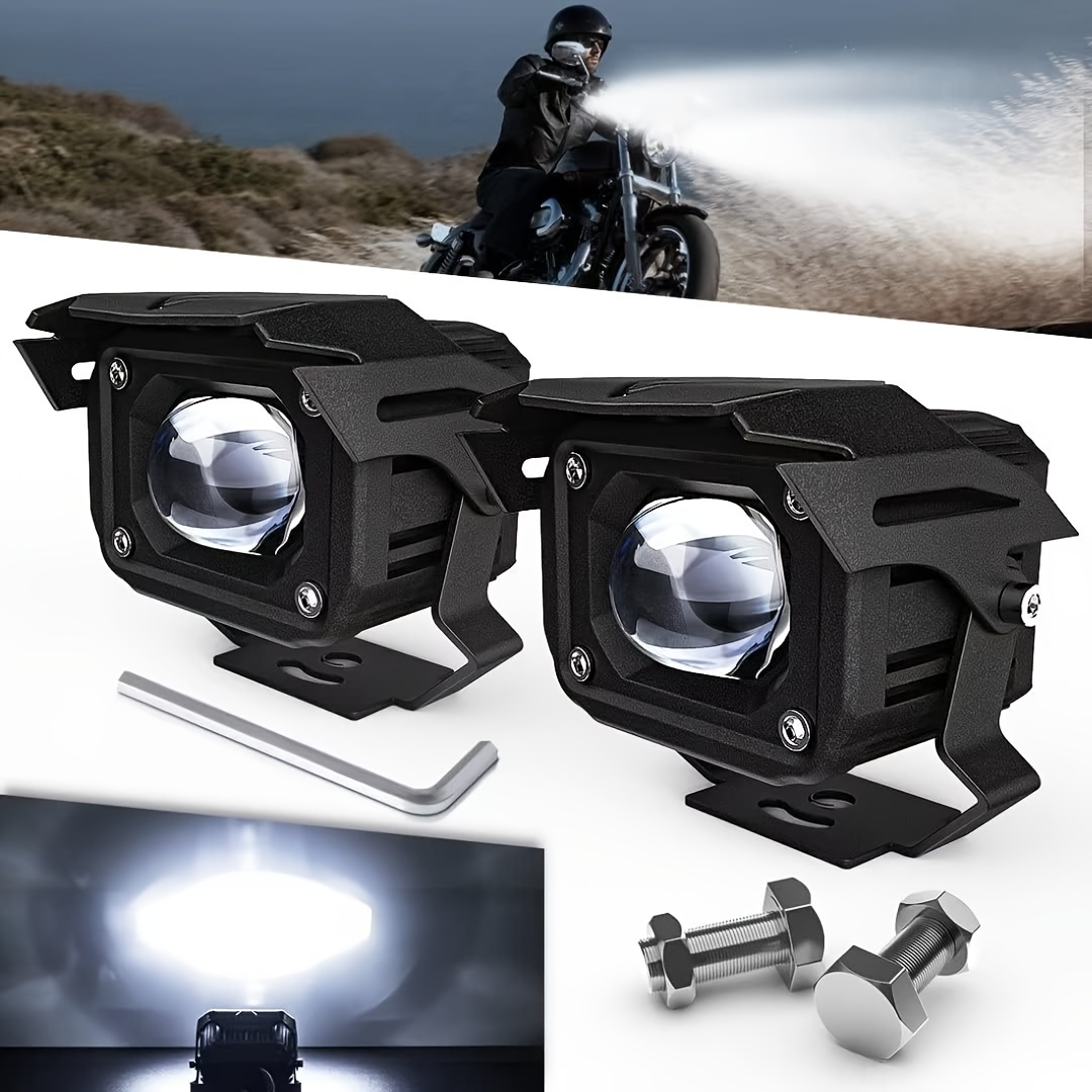 2pcs Motorrad-Scheinwerfer LED-Linse Hi/Low Beam Driving Spot  Nebelscheinwerfer Zusatzlicht Für Motorrad Off-Road - Temu Austria