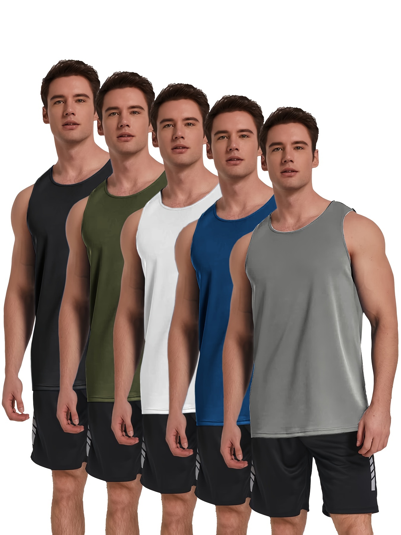 Men's A shirt Tanks Solid Color Singlet Sleeveless Tank - Temu