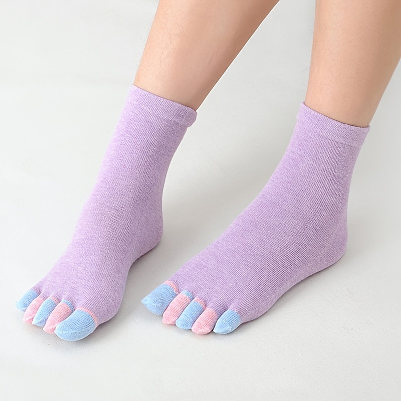 Colorful Toe Socks Crew Sock Five Finger Socks Yoga Athletic
