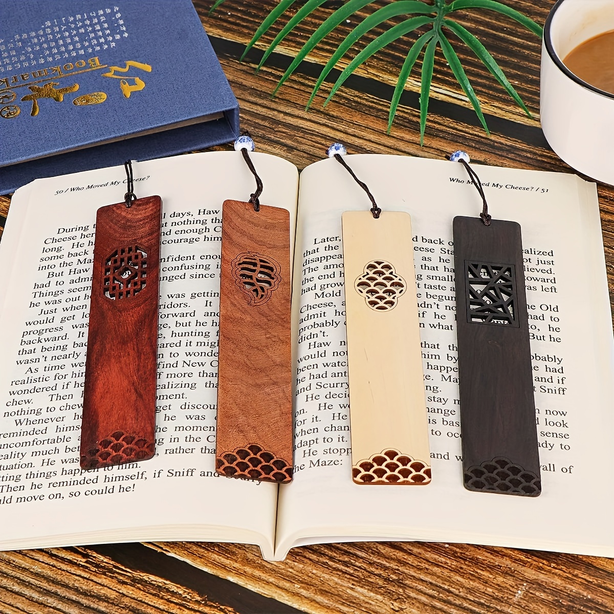 Wood Bookmark Handmade Natural Wooden Carving Bookmarks Box - Temu