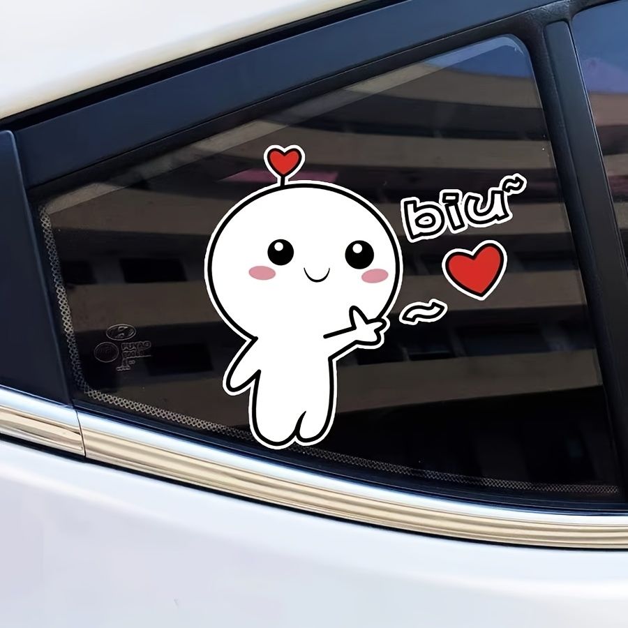 Car Sticker Cute Cartoon Decoration Scratches Block Sticker Creative Gas  Tank Cover Car Sticker - Automotive - Temu