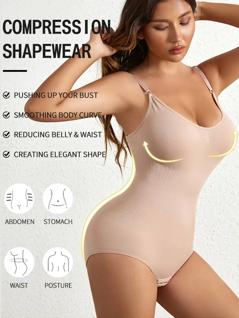 Women's Sexy Sleeveless Thong Bodysuit Shapewear for Women Tummy