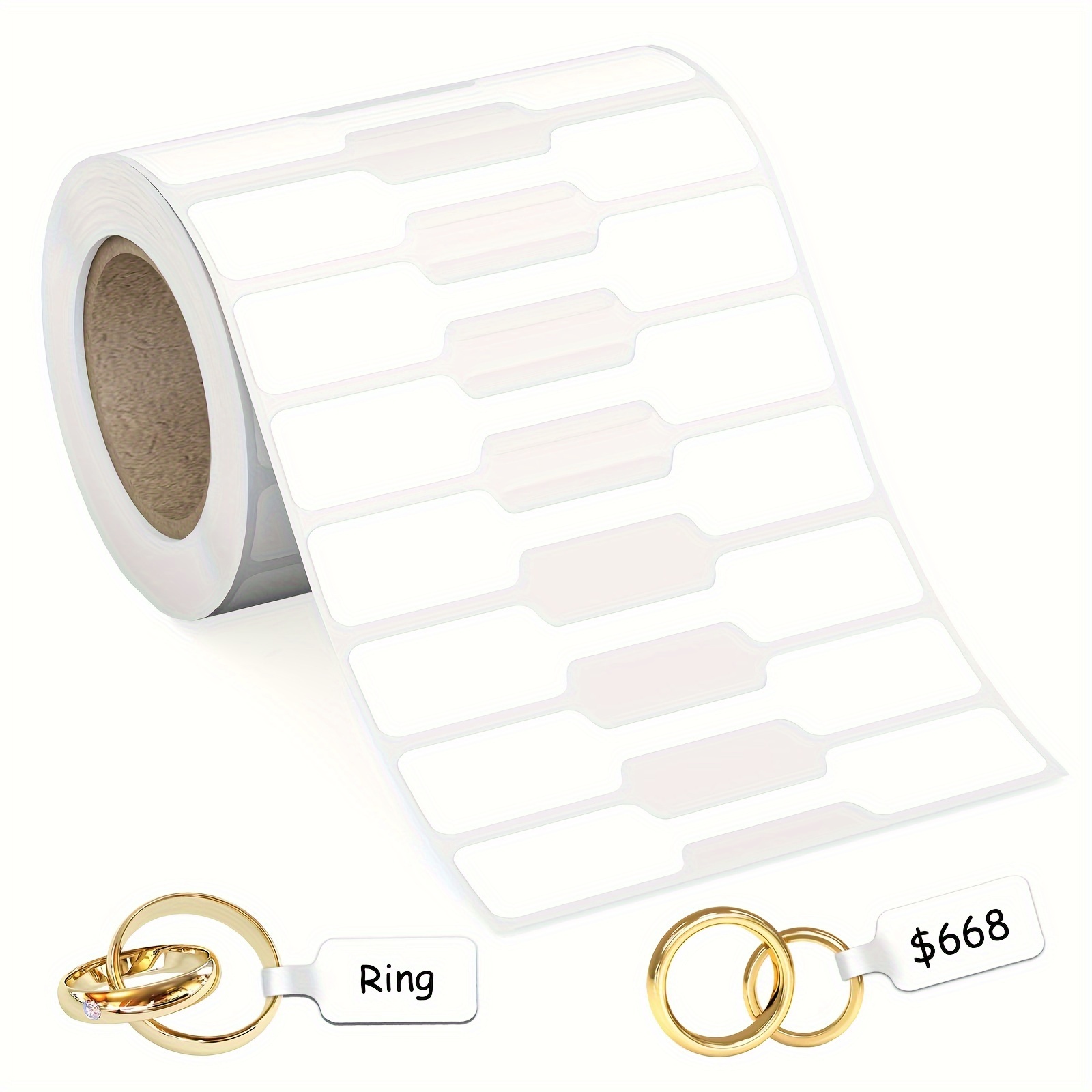 100 Self adhesive White Jewelry Price Tags Perfect For - Temu