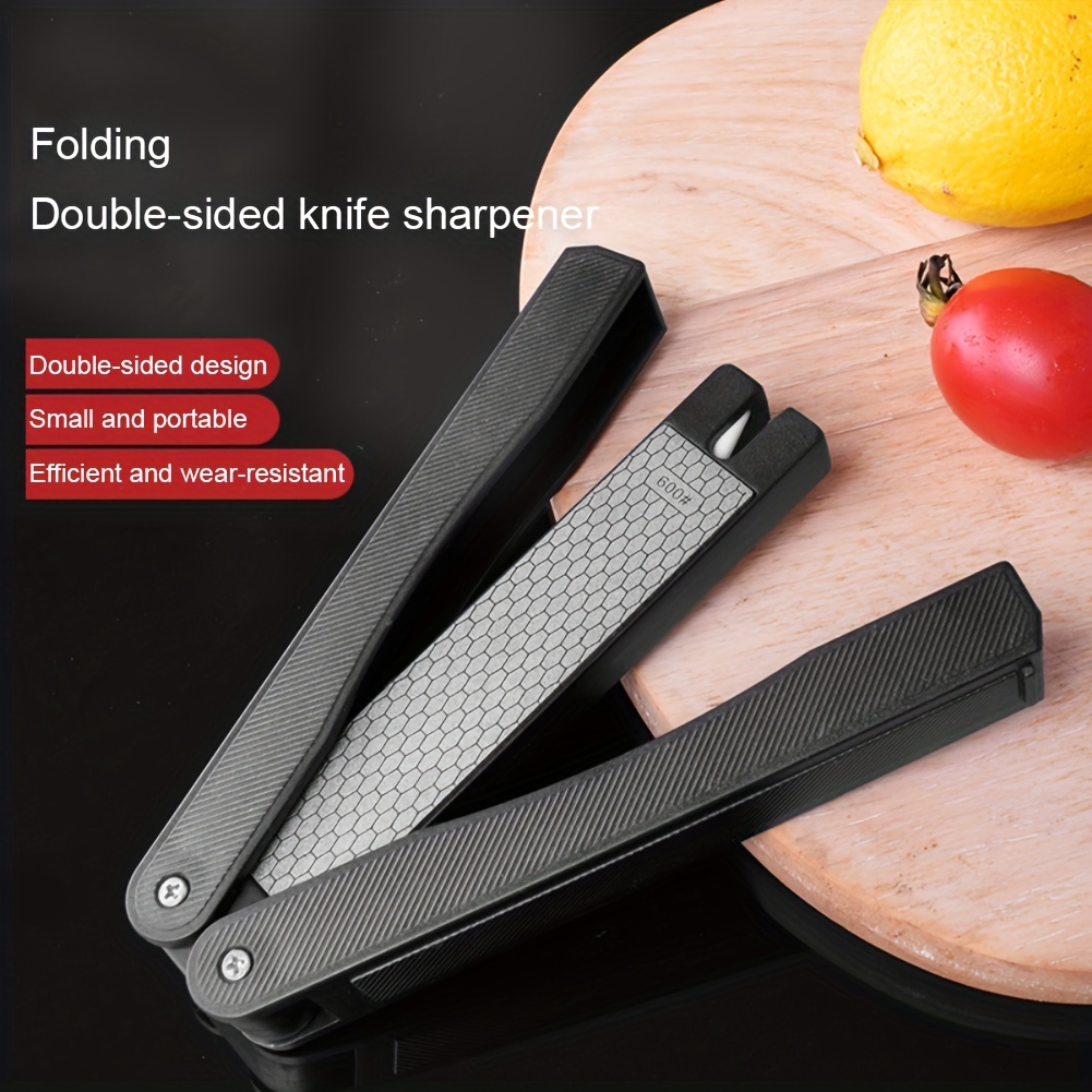 Knife Sharpener Double Sided Pocket Foldable Diamond Sharpening Stone  Kitchen