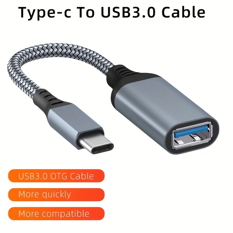 Cable Adaptador Tipo C Nylon Trenzado Usb 3.0 Macho Hembra - Temu Chile