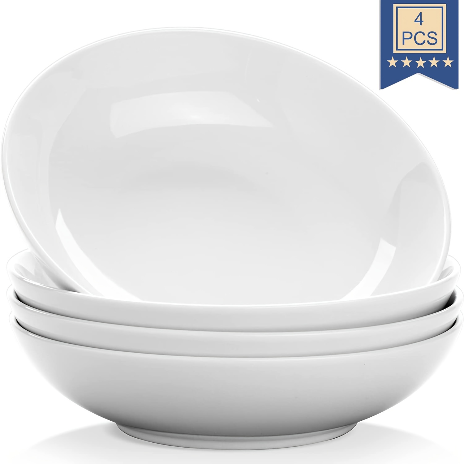 Plastic Bowls Set of 12 Kids Bowls 24 Oz Microwave Dishwasher Safe