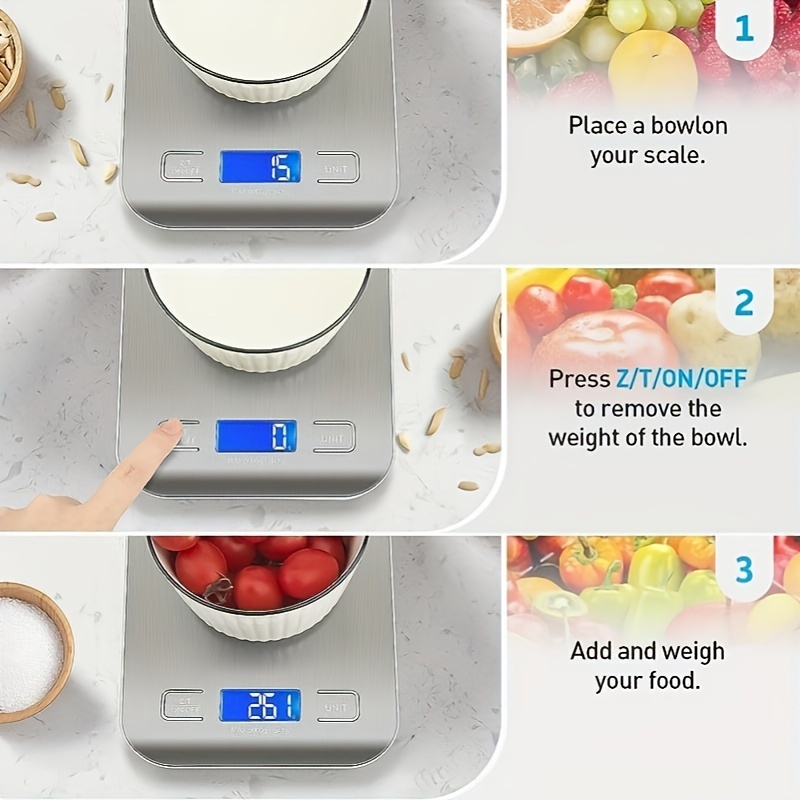 Kitchen Scale, Digital Food Scale, High Precise Measuring Scale