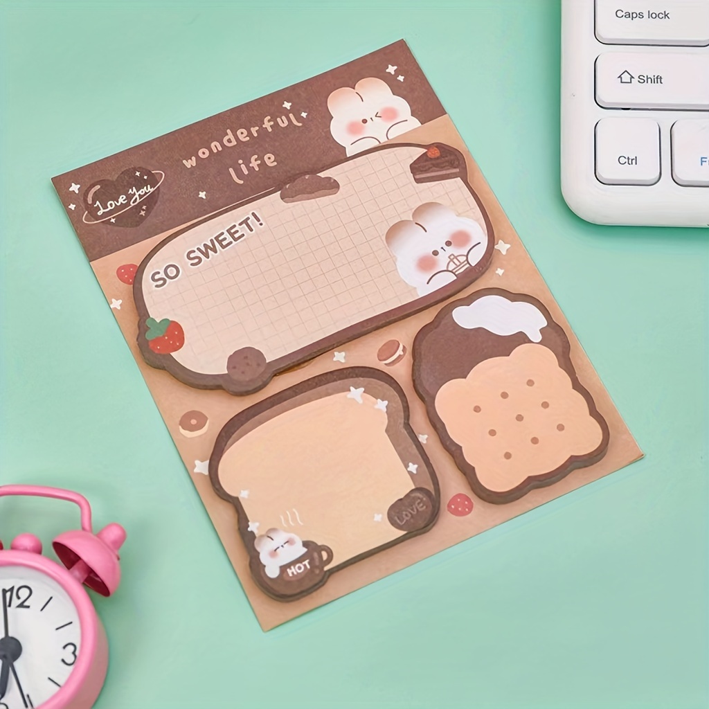 1 Pack (60 Sheets) -themed Bulletin Sticks - Cute Magical Creatures, Animals & Plants Blotts Suitable For, Office, Organization, Bulletin Boards, Planners, Journals - Paper Stick Notes