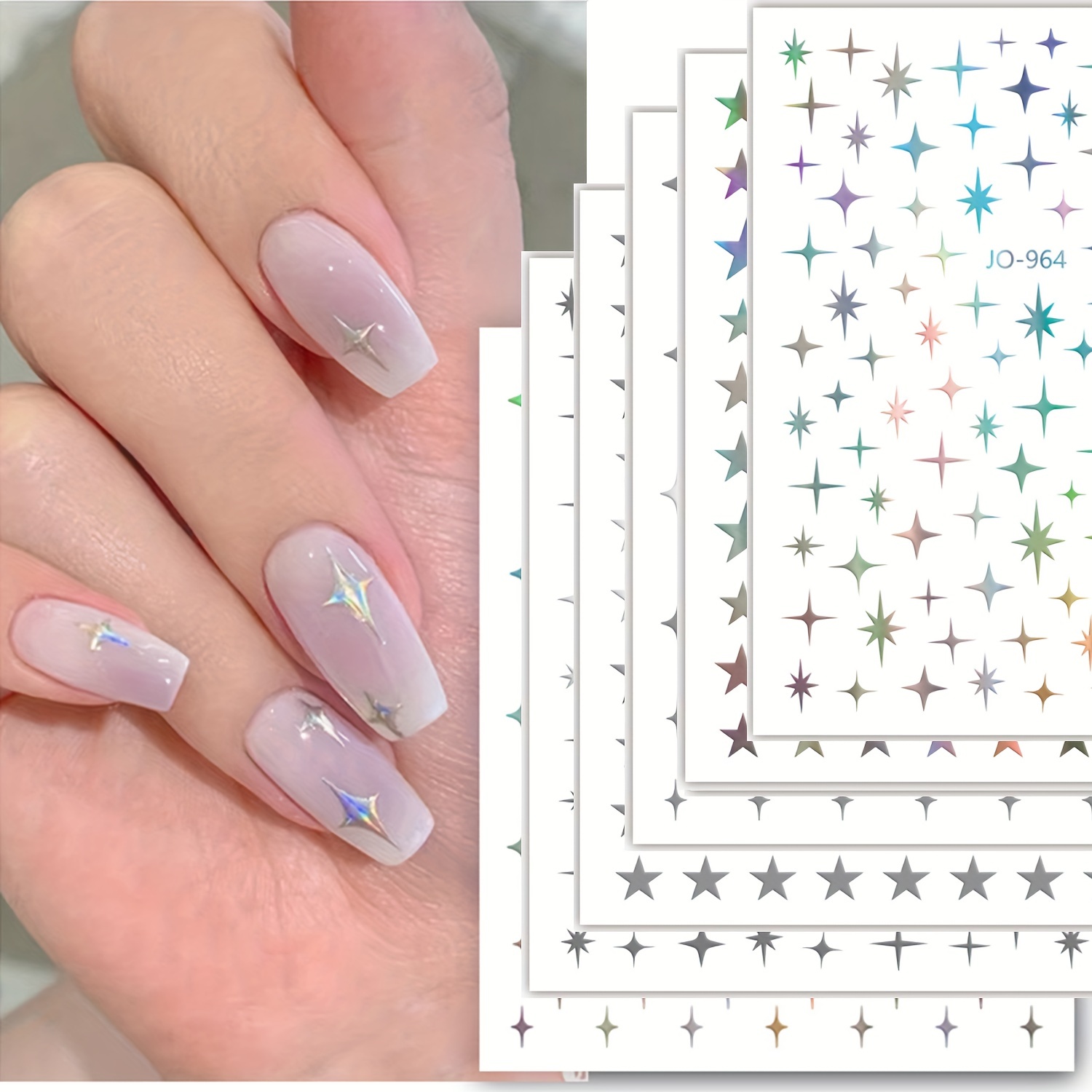 4pcs Pink Gold Locked Heart Star Moon Nail Stickers Y2K Cute Bronzing  Golden Heart Star Butterfly Pattern Nail Art Decals Manicure Decor DIY  Adhesive Sliders