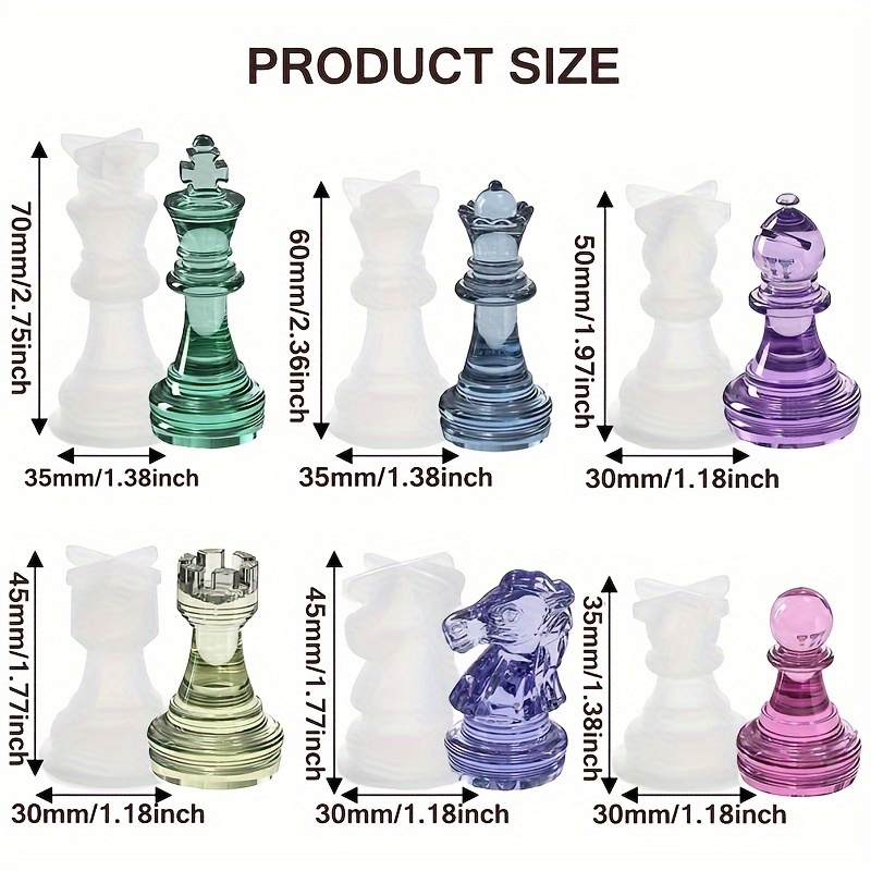 3D International Chess Pieces Mold DIY Chess Pieces Silicone Mould (Bishop)  