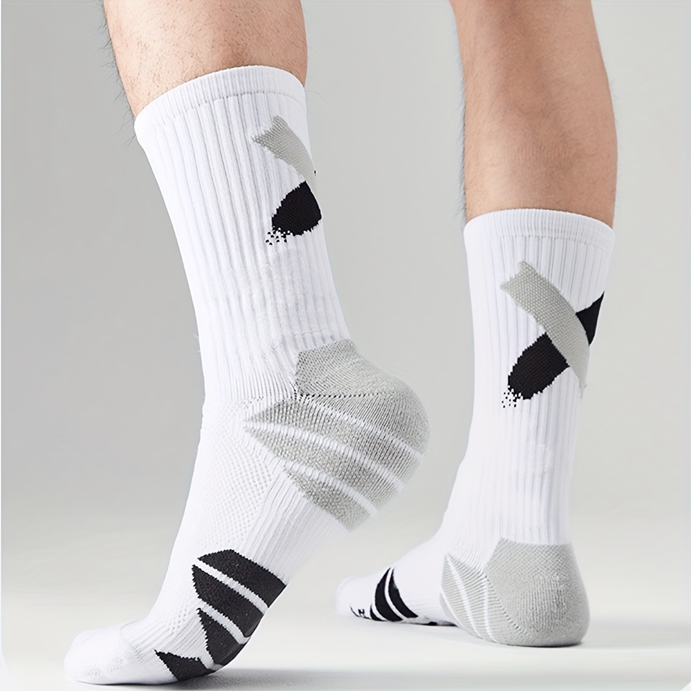 3Pairs Breathable Compression Football Mid calf Socks
