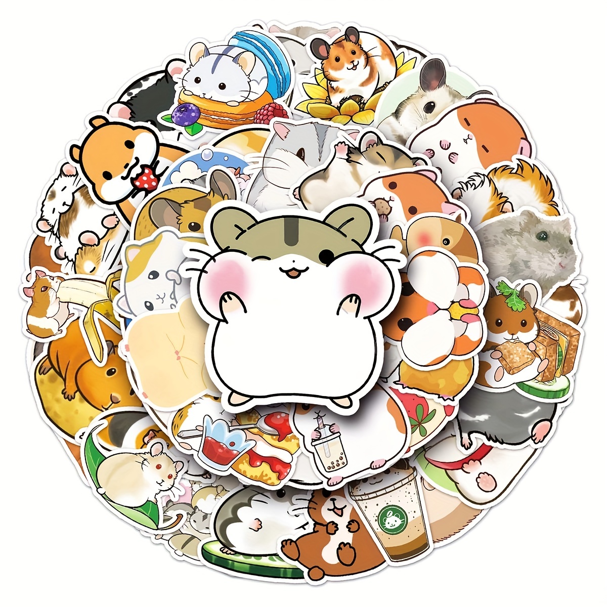 Small Hamster Cartoon Graffiti Stickers Cute Girly Style - Temu