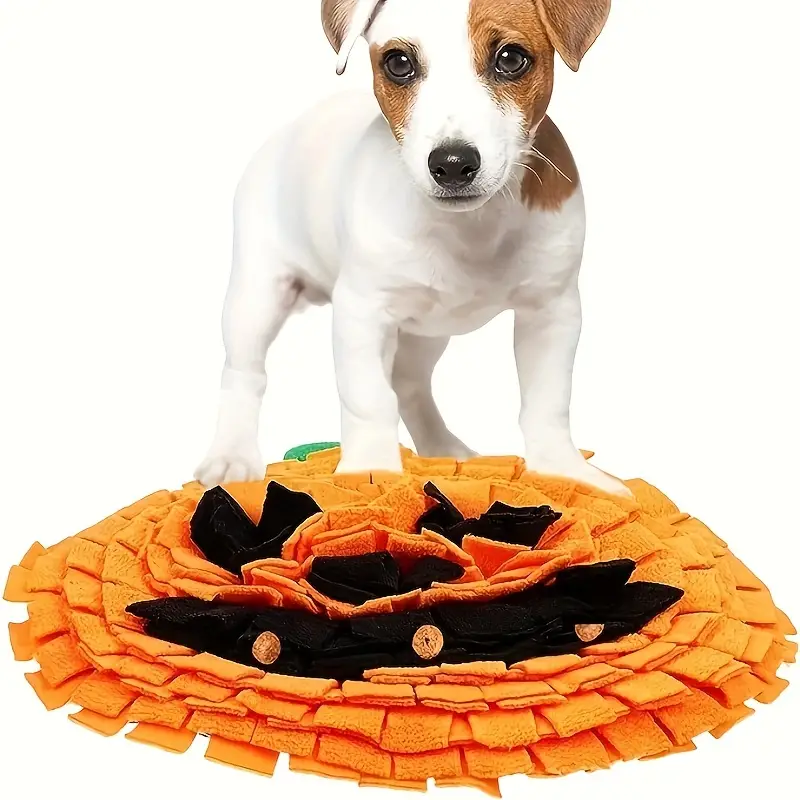 Dog Snuffle Mat Halloween Pumpkin Shape Pet Slow Feeding Pad Pet